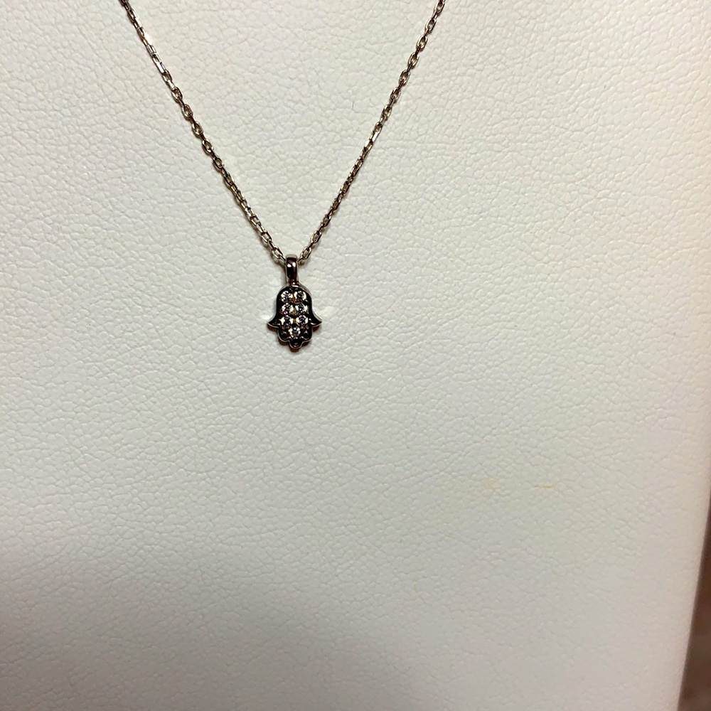 White Hansa sterling silver necklace